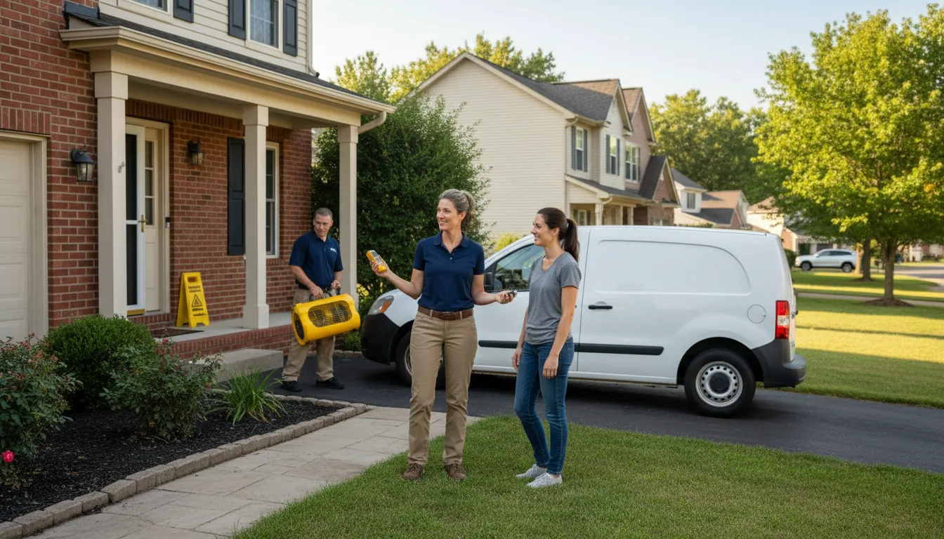 Residential water damage restoration in Teays Valley, WV
